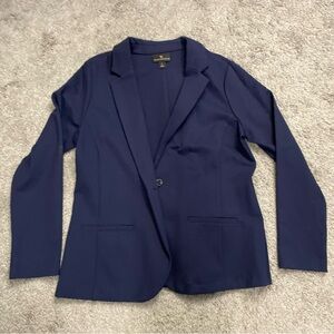 Worthington Navy Blue Single-Button Blazer